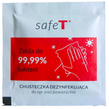 Chusteczki dezynfekujące w opakowaniu 25 szt SafeT