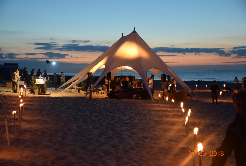 Beach party by the Baltic Sea